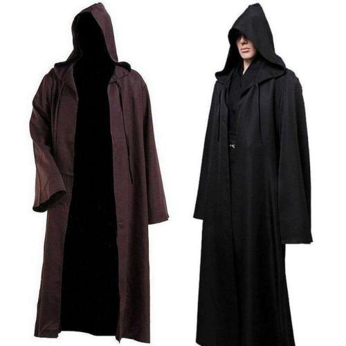 Men Soft Star War Bath Robe Jedi Hooded Bathrobe Cloak Halloween Cosplay Costume