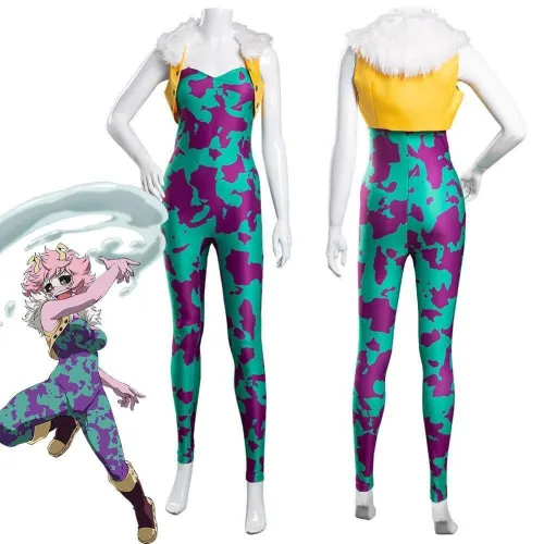 Boku No My Hero Academia Ashido Mina Jumpsuit Outfits Halloween Carnival Suit Cosplay Costume