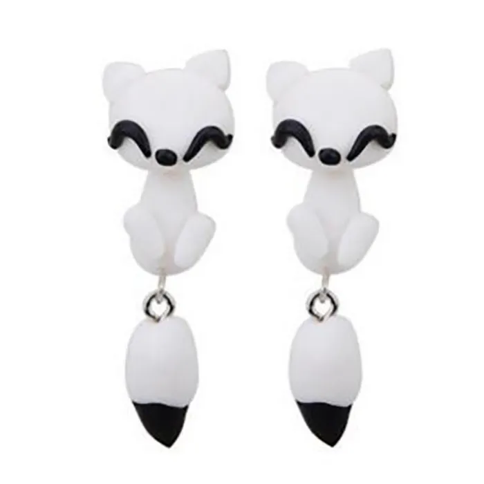 3D Polymer Clay Cartoon Animal Stud Earrings