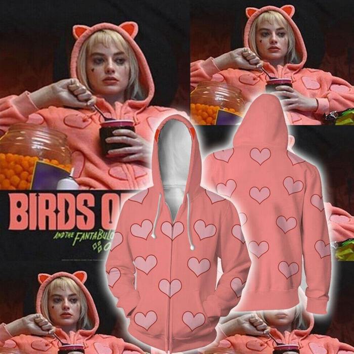 Birds Of Prey Suicide Squad Harley Quinn Sweatshirt Pink Hoodies Costumes