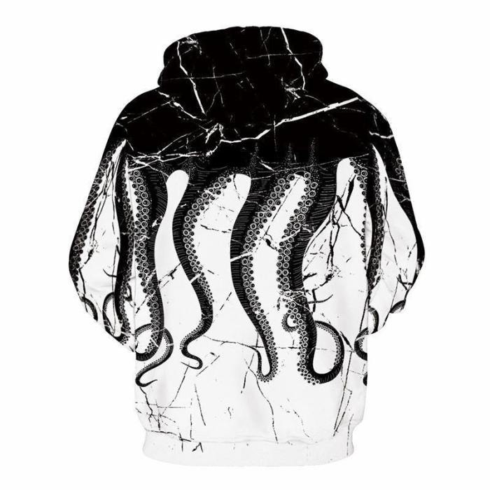 3D Print Hoodie - Cracked Octopus Pullover Hoodie Css004