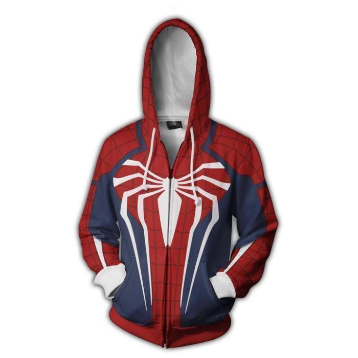 Spider Man Ps4 Zip Up Hoodie