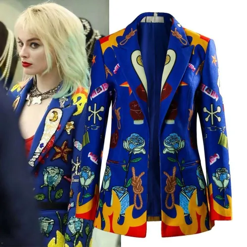 Birds Of Prey Harley Quinn Coat Jacket Cosplay Women Party Costume