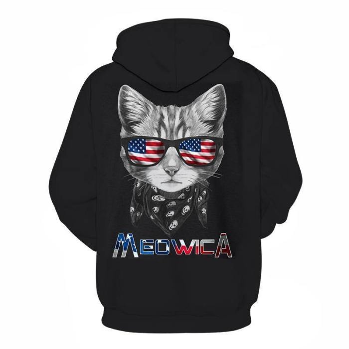 Meowica 3D - Sweatshirt, Hoodie, Pullover
