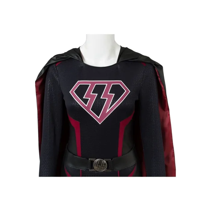 Supergirl Overgirl Kara Zor-El Danvers Outfit Cosplay Costume Jumpsuit +Cape