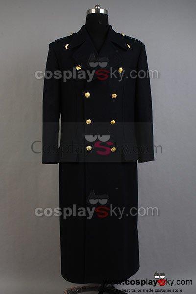 Torchwood Doctor Captain Jack Harkness Wool Trench Coat Dark Blue Version