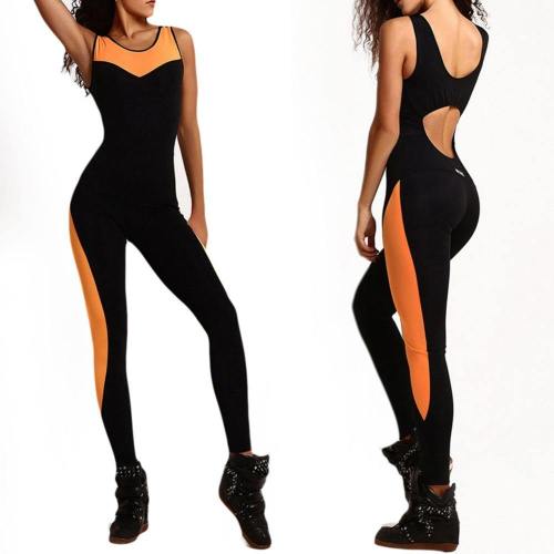 Women Fitness Black Tracksuit Yoga Gym One Piece Jumpsuits