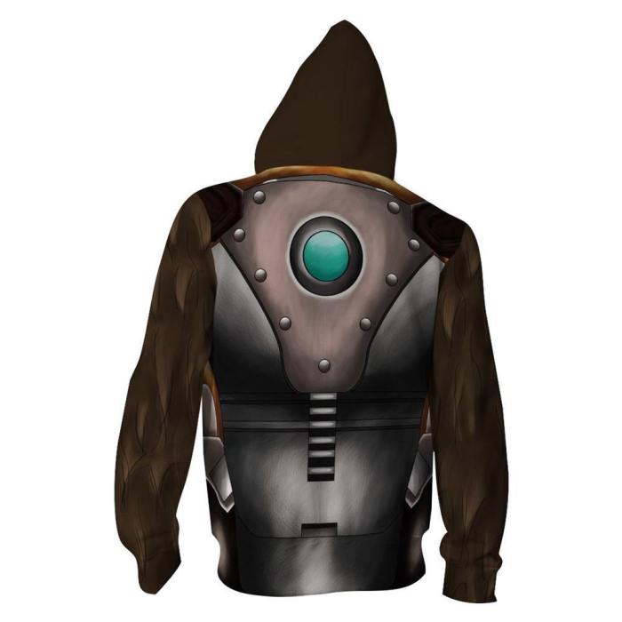 Unisex Rocket Raccoon Hoodies Guardians Of The Galaxy Zip Up 3D Print Jacket Sweatshirt