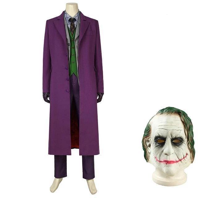 The Dark Knight Rises Joker Costume Cosplay Batman Coat Blazer Adult Heath Ledger Halloween Costumes