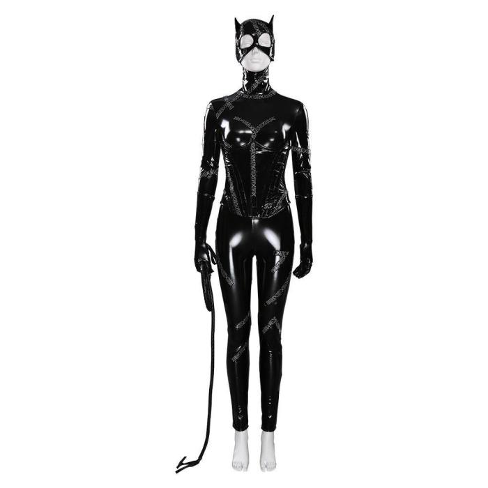 Batman Returns-Dc Catwoman -Selina Kyle Jumpsuit Outfits Halloween Carnival Suit Cosplay Costume