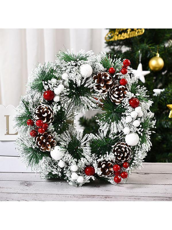 12 Inches Pine Cones Christmas Wreath Festival Decoration