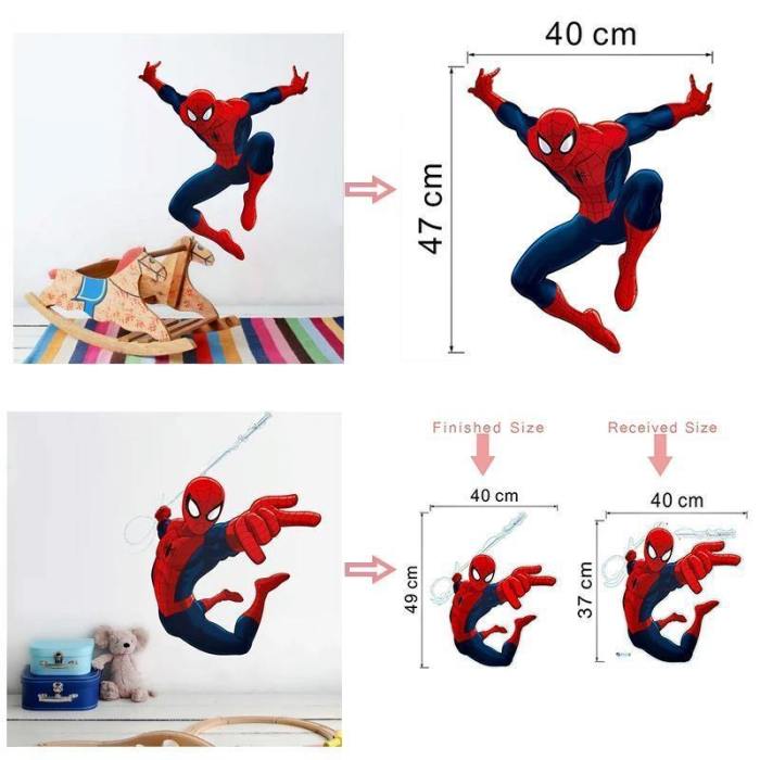 Spiderman Wall Sticker Wallpaper Kids Rooms Nursery Home Decals Poster