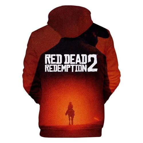 Red Dead Redemption 2 3D Print Hoodies Pullover For Men