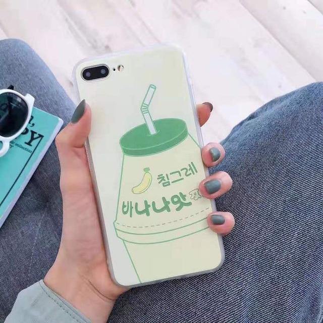 Korean Strawberry/Banana Yogurt Drink Phone Case