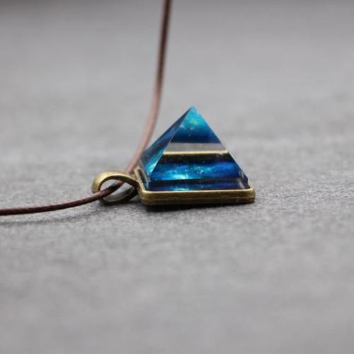 Glow In The Dark Pyramid Necklace Pendant