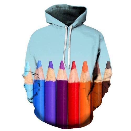 Color Pencils 3D - Sweatshirt, Hoodie, Pullover