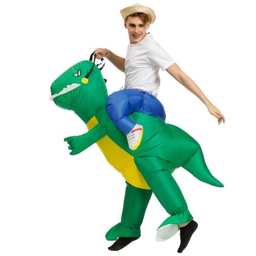 Inflatable Green Dinosaur Costumes Purim Halloween Animal Cosplay