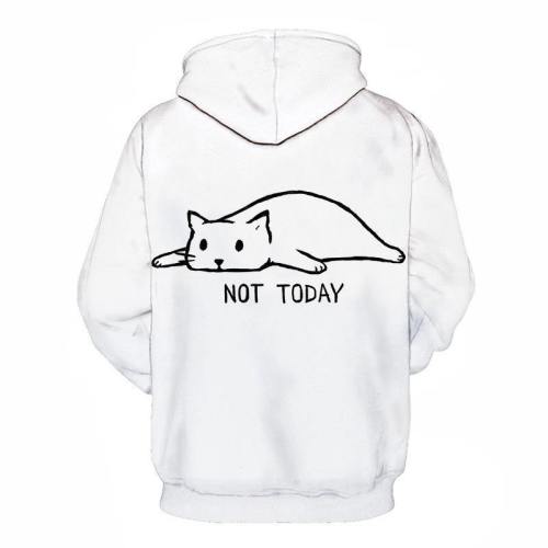 Not Today Kitten 3D - Sweatshirt, Hoodie, Pullover