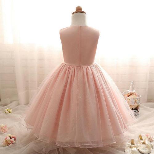 New Baby Little Girls Dresses Princess Pearl Formal Graduation Wedding Party