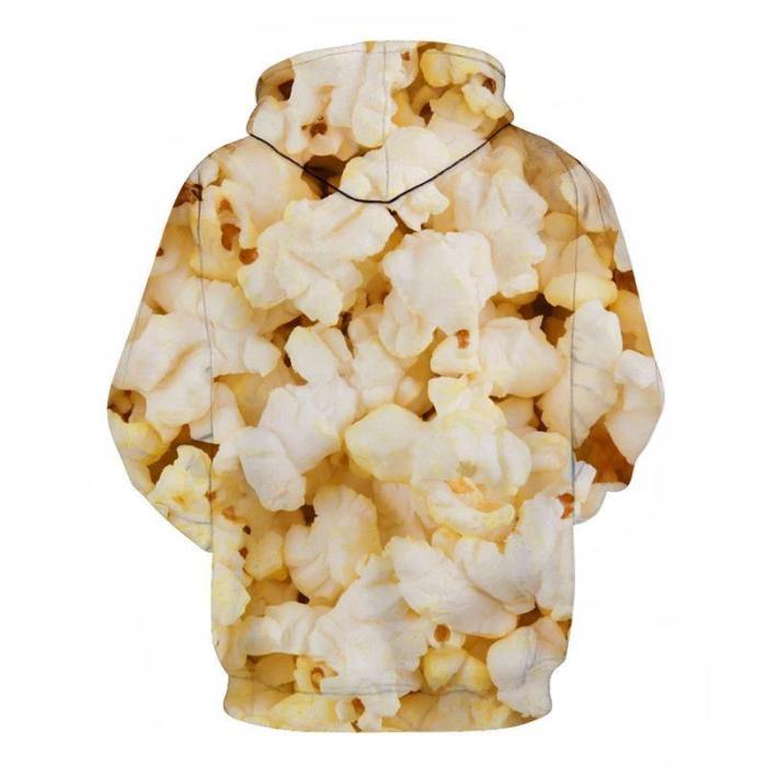 Cheese Popcorn 3D Hoodie Sweatshirt Pullover