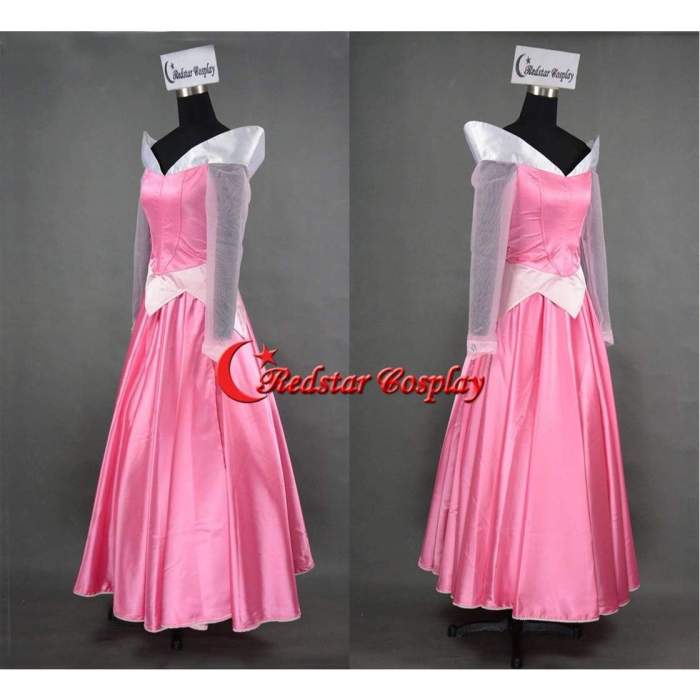 Sleeping Beauty Aurora Princess Cosplay Bell Party Girls Dress Custom In Any Size