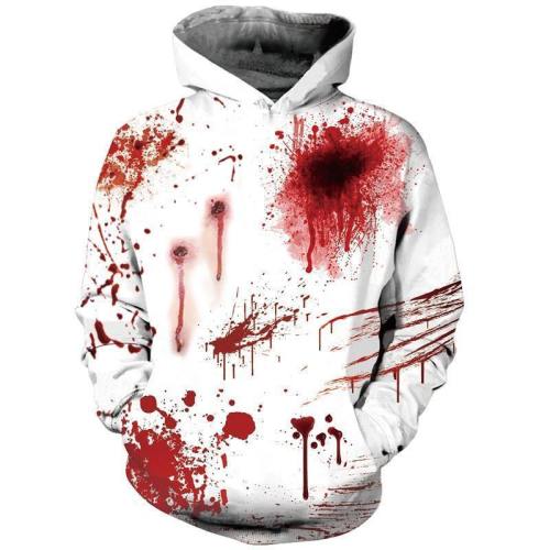 Mens Halloween Hoodies 3D Printing Blood Pattern Hoody