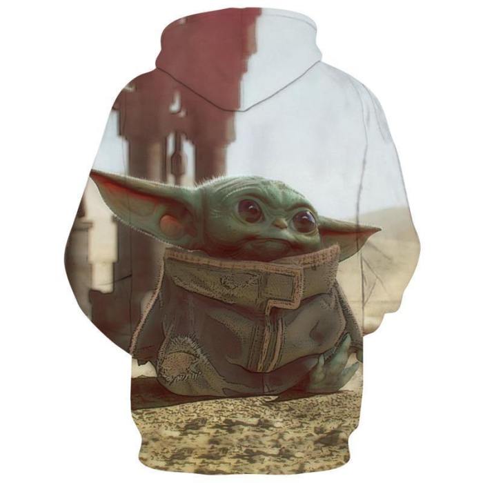 Star Wars The Mandalorian Baby Yoda #1 Pullover Hoodie Jacket Coat Sweatshirts Man Women Cosplay Star Wars Costume Prop