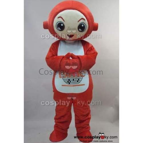 Red Teletubby Po Mascot Cosplay Costume Adult Size