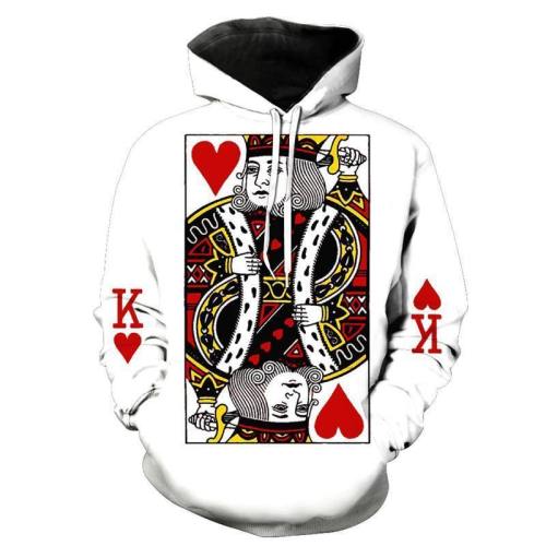 Unisex Poker King Pullover 3D Print Hoodies