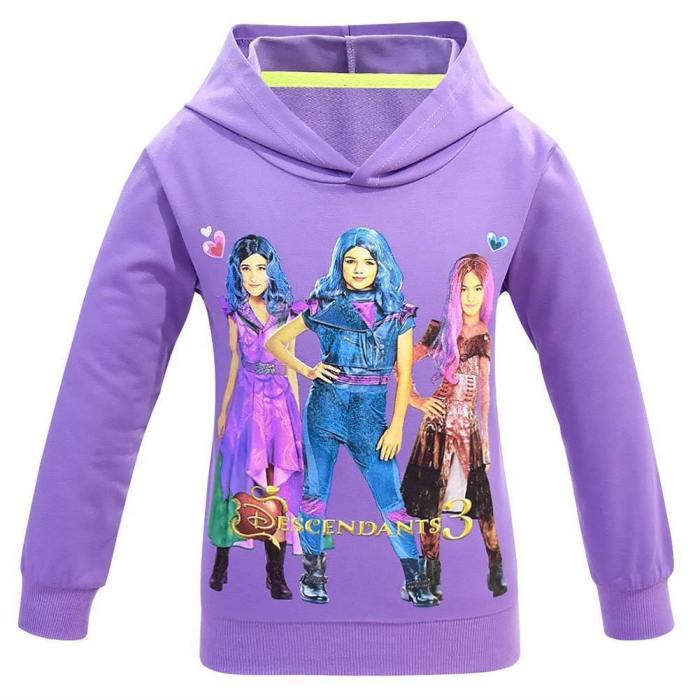 Kids Girls Hoodies Descendants 3 Pullover 3D Print Jacket Sweatshirt