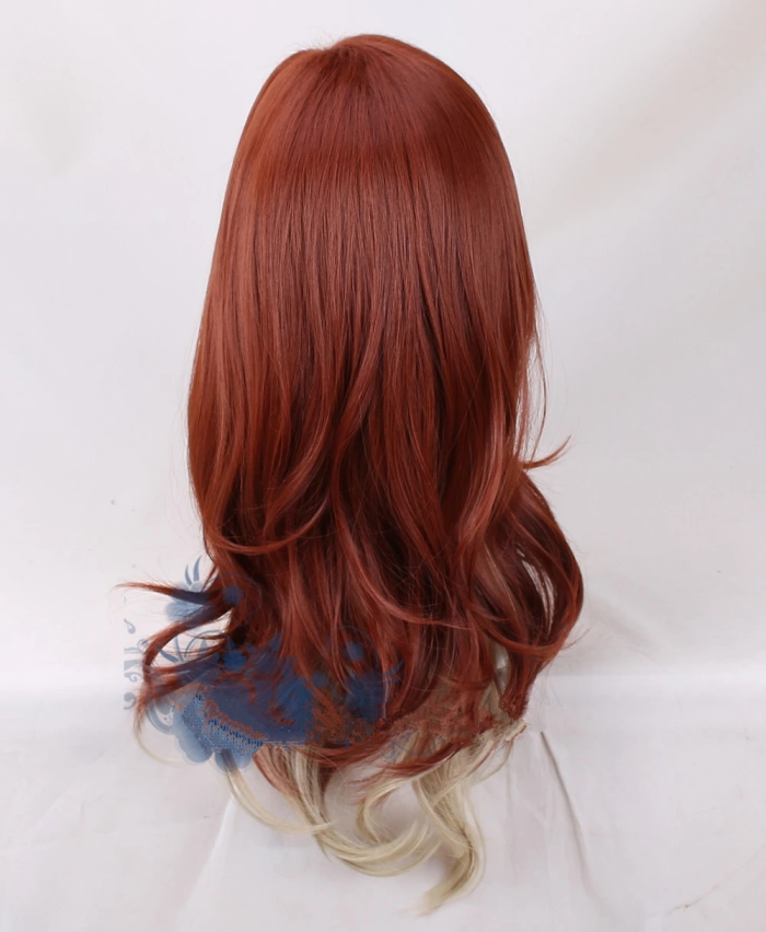 Black Widow Adult Dark Red Gradient Synthetic Hair Body Wave Wig