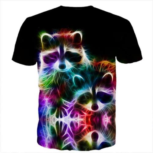 Neon Colored Raccoons Shirt