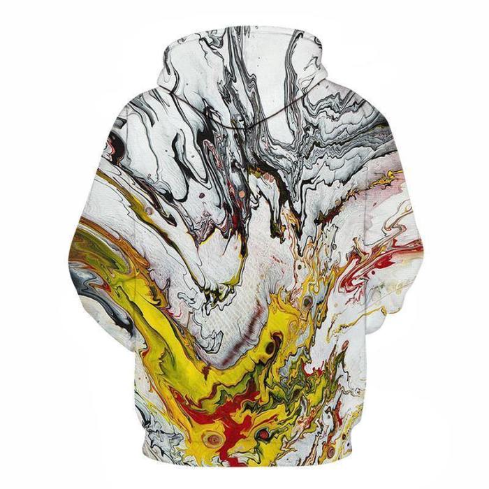 Colorful Marble 3D Sweatshirt Hoodie Pullover