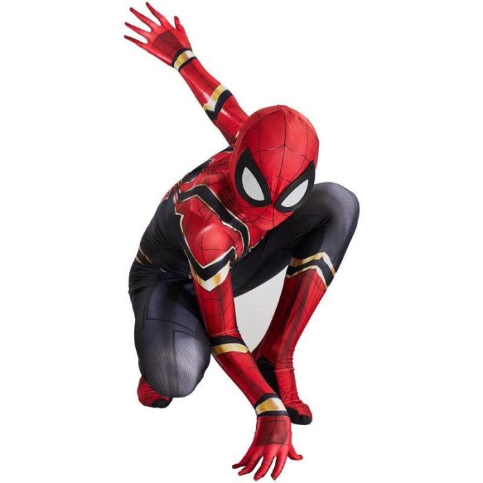 Avengers Infinity War Iron Spiderman Costume Cosplay Superhero Kids Jumpsuit