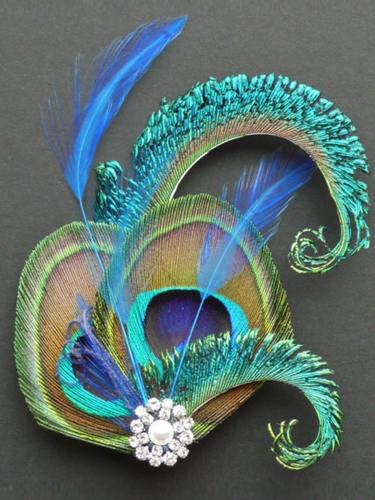Peacock Feather Clip Table Dance Hair Accessories