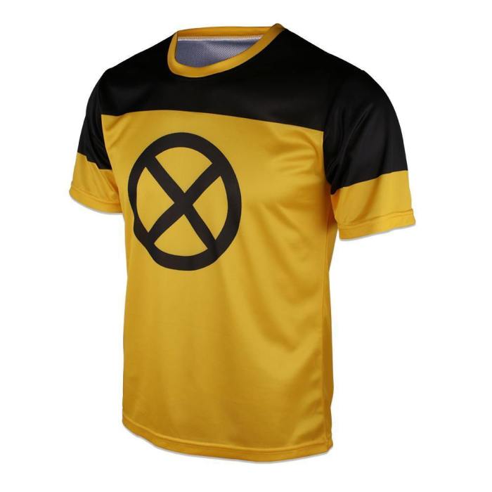 Deadpool 2 Cosplay T-Shirt Superhero Yellow Short Sleeve Tee