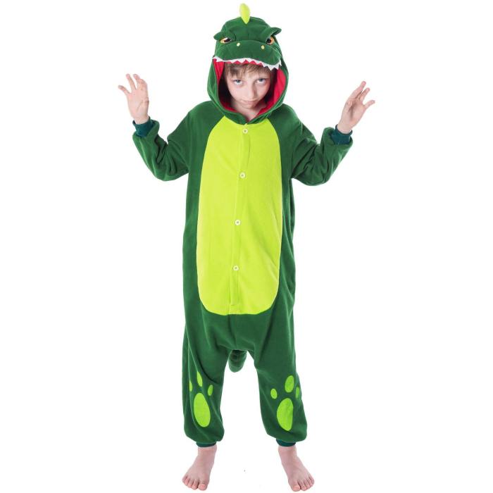 Spooktacular Creations Unisex Child Pajama Plush Onesie One Piece Dinosaur Animal Costume