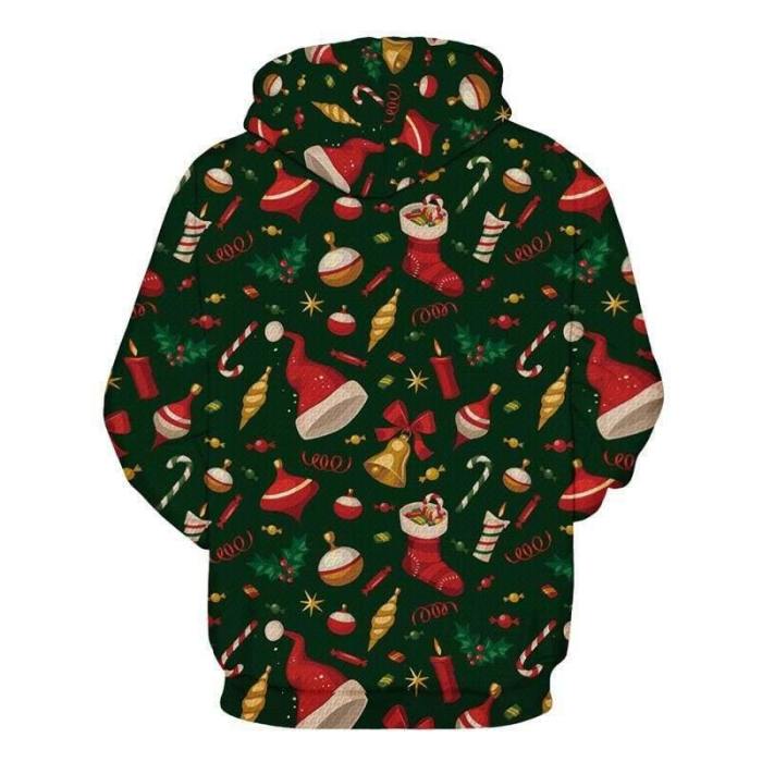 3D Print Hoodie - Christmas Gift Pattern Pullover Hoodie