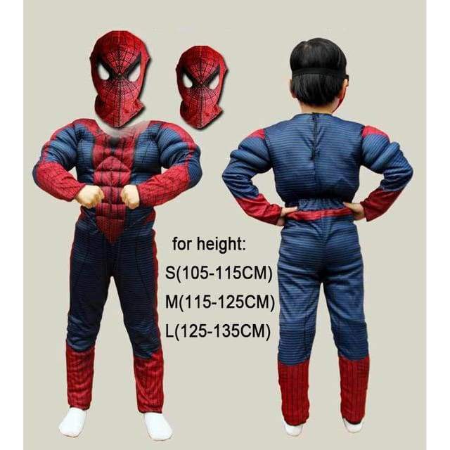 Christmas Boys Muscle Super Hero Captain America Costume SpiderMan Batman Hulk Avengers Costumes Cosplay for Kids Children Boy