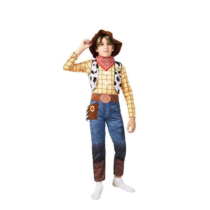Boys Toy Story Woody Deluxe Children Fancy-Dress Costume