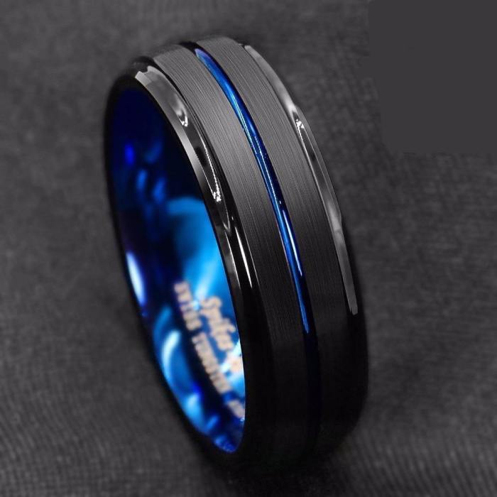 Blue Striped Ring