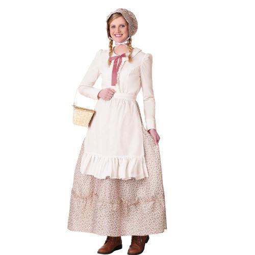 Idyllic Farm Skirt Wolf Grandma Floral Dress Costumes Maid
