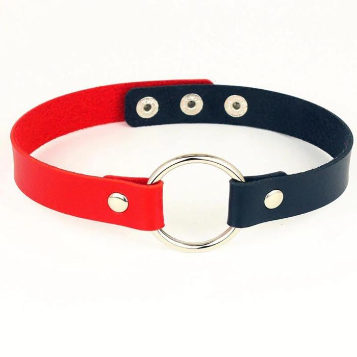 Cool Heart Buckle Band Choker Necklace
