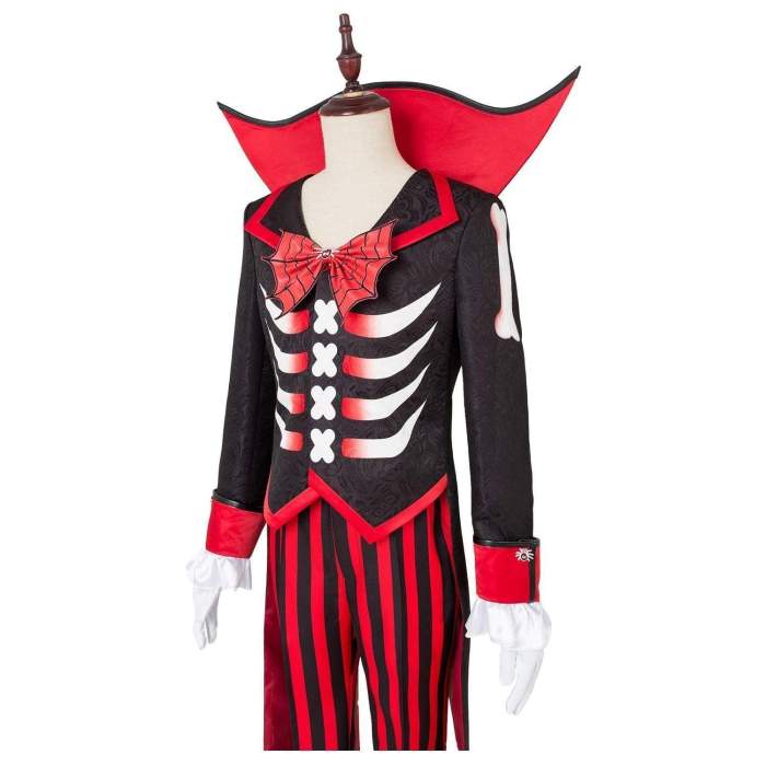 Disney Mickey Mouse Halloween Costume Suit Tuxedo Black Red