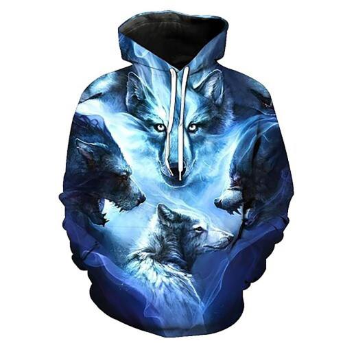 Alpha Stone Cold Wolves 3D Print Hoodie