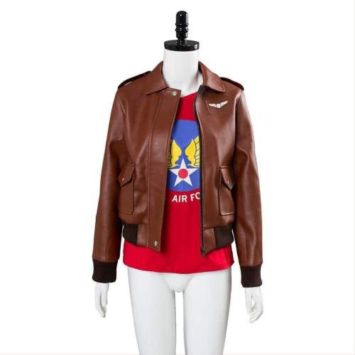 Captain Marvel Carol Danvers U.S.Air Force T Shirt Bomber Jacket Casual Suit