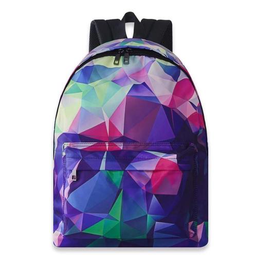 Boys Girls School Backpack Geometric Diamond Printed Rucksack Lightweight