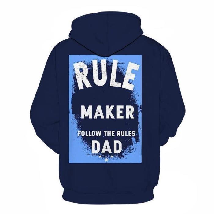Dad Rules 3D - Sweatshirt, Hoodie, Pullover