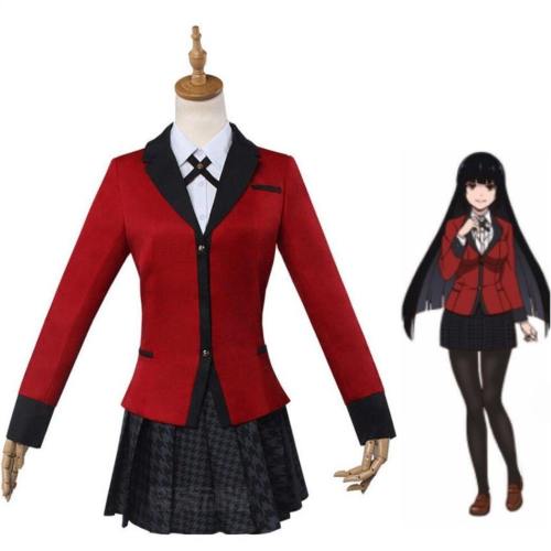 Anime Kakegurui Yumeko Jabami Cosplay Costume School Girls Uniform Set