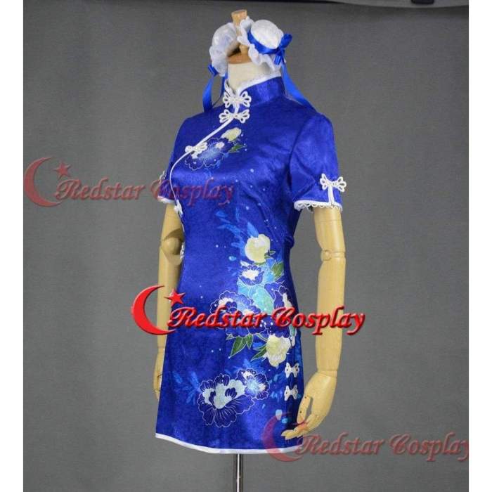 Love Live Kousaka Honoka Cheongsam Chinoiserie Minami Kotori Girl Sexy Blue Dress Cosplay Costumes